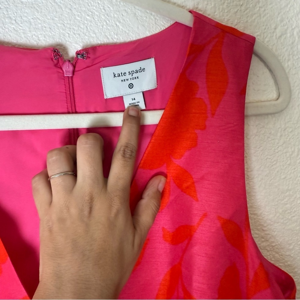 Kate Spade NY x Target Classic Rose Peplum Midi Dress  NWT - Picture 12 of 16